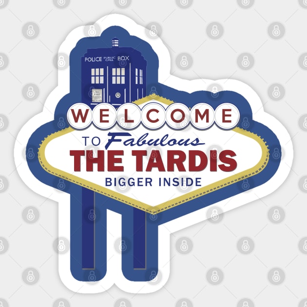 Welcome to Fabulous THE TARDIS Sticker by Chicanery